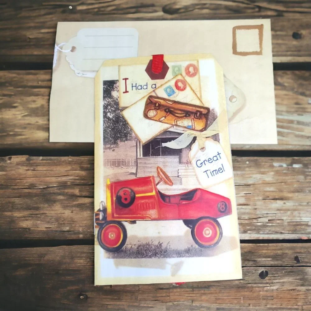 Gift Tag Friendship Magnetic Booklet with Envelope & Ribbon - Set of 4